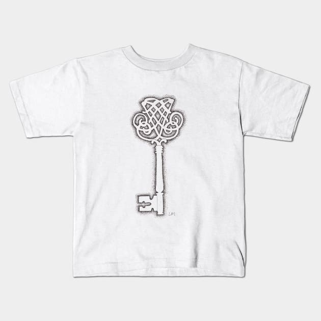 Skeleton Key Kids T-Shirt by LauraKatMax